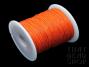 1mm Bright Orange Waxed Cotton Cord Roll - 100 Yards